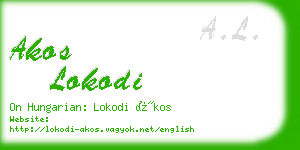 akos lokodi business card